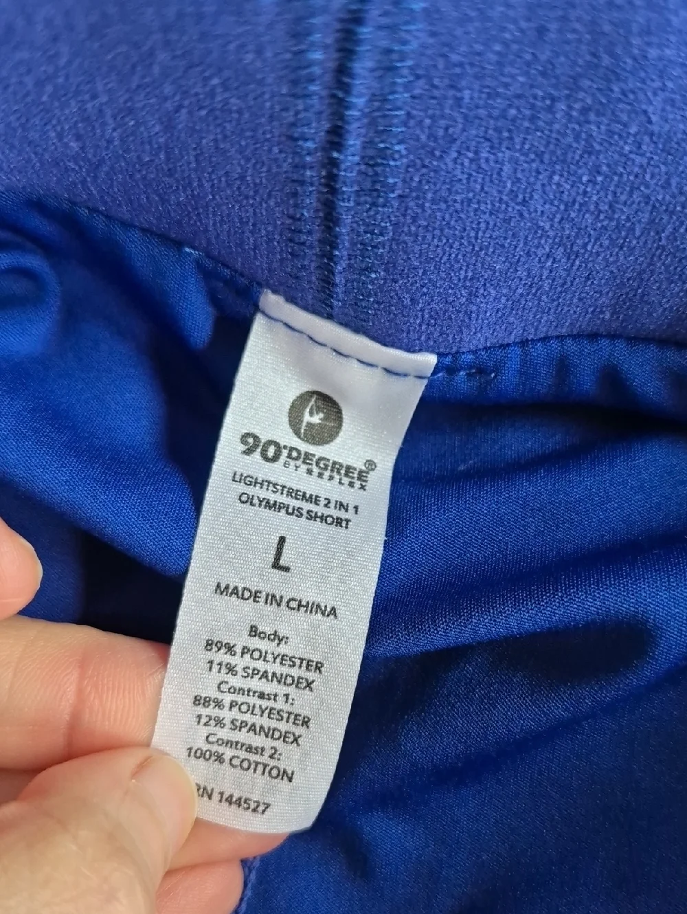 90 Degree By Reflex Size Large Blue Athletic Shorts Stretchy